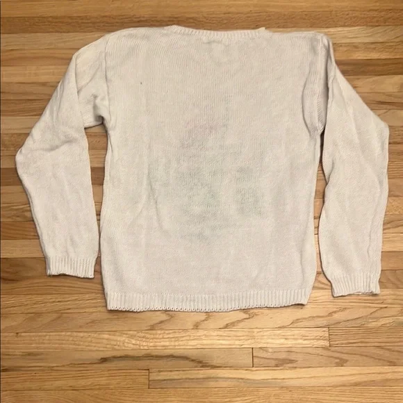 Nautical Themed Sailing Sweater - Cream Size small - Picture 6 of 8